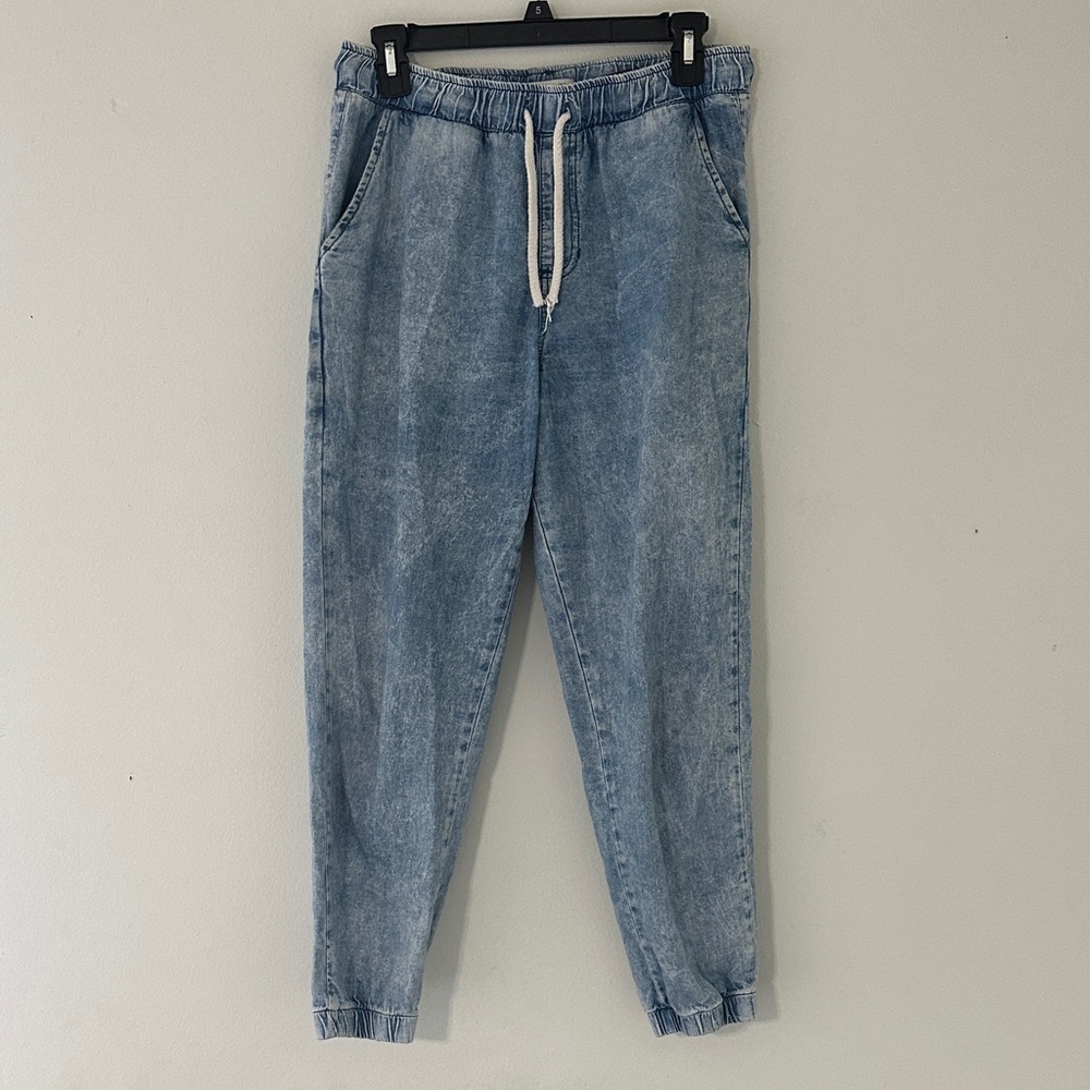 Casual Denim Blue Jogger Pants
